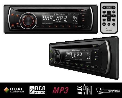 Toca CD MP3 - C/Entrada Aux - Pionner DEH-1180MP AUTO PEÇAS XAVIER 24 HORAS 